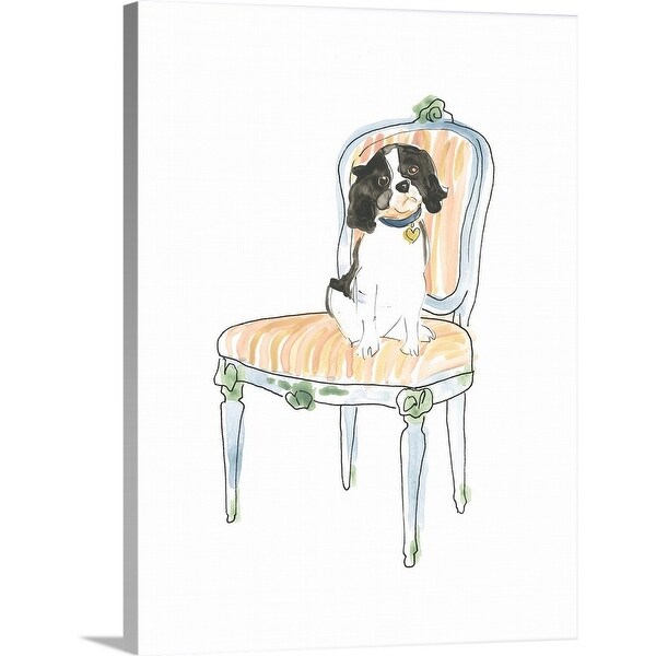 June Erica Vess Solid-Faced Canvas Print entitled Petite Chien I