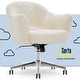 preview thumbnail 1 of 25, Serta Valetta Home Office Chair, Home Desk Chair with Memory Foam Padding, Chrome-Finished Stainless-Steel Base, White