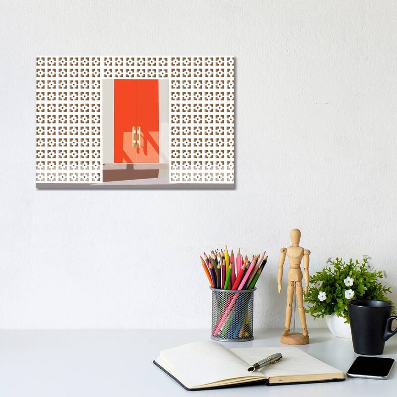 iCanvas "Mid Century Modern Front Door" by Jen Bucheli Canvas Print - 8x12x0.75