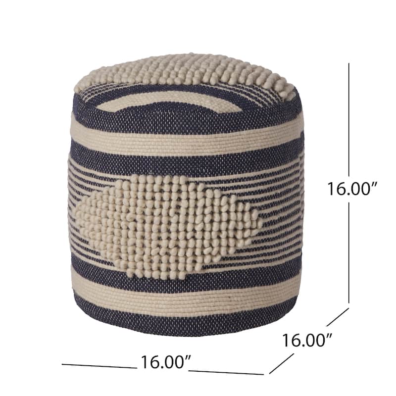 Lucknow Indoor Handcrafted Cylinder Pouf by Christopher Knight Home