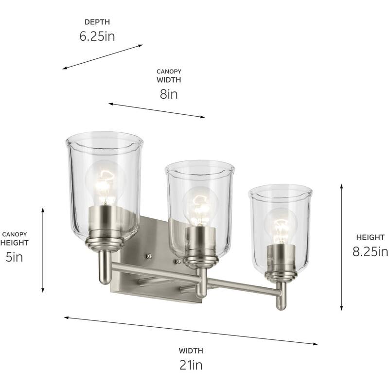 Kichler Shailene 21" Wide 3 Light Bathroom Vanity Light