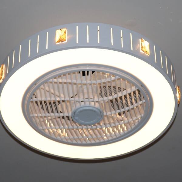 22'' Round Enclosed LED Ceiling Fan 3 Light Colors Bed Bath & Beyond
