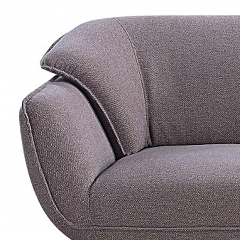 HomeRoots 78" Gray Linen Sofa With Black Legs - 78