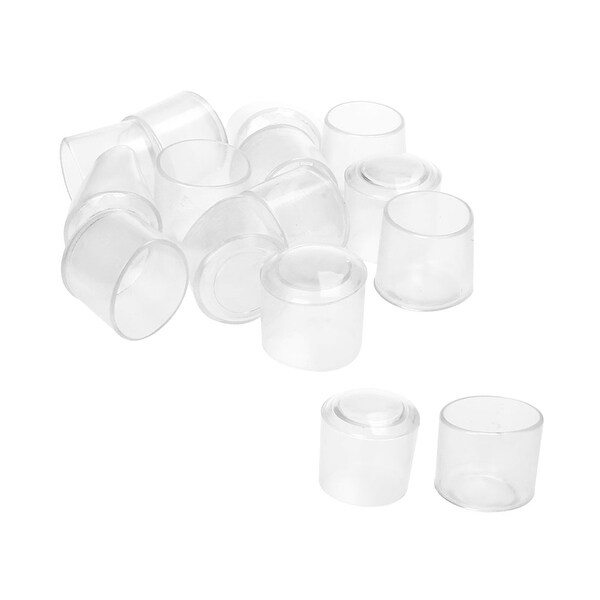 PVC Leg Tip Furniture Tool Feet Floor Cover Pad Cap 22mm 0.87" Inner Dia 15pcs