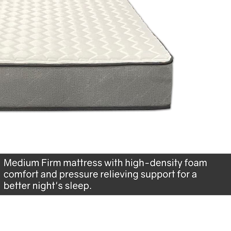 ONETAN, Wayton 5-Inch And 7-Inch Medium Firm Tight top High Density Poly Foam Rolled Mattress for RV, Cot, Folding Bed & Daybed.