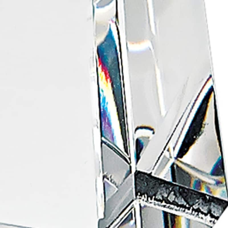 HomeRoots 12" Clear Crystal Obelisk Statue
