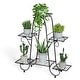 preview thumbnail 8 of 12, 6 Tiers Metal Flower Pot Plant Stand Balcony Floor Standing Shelf