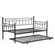 preview thumbnail 9 of 7, Modern Victorian Metal Daybed with Trundle