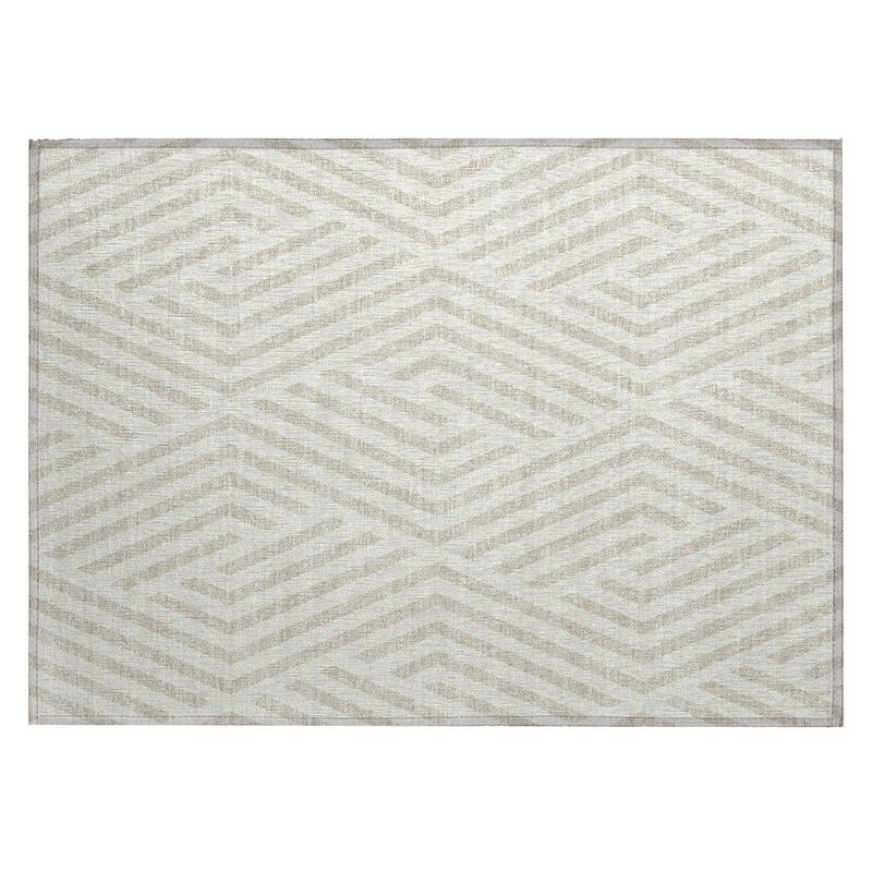 Gaso Stylish Geometric Weather Resistant Timeless Fusion Outdoor Rug