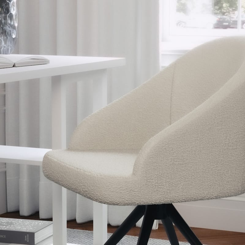 Martha Stewart Upholstered Stationary Swivel Home Office Chair