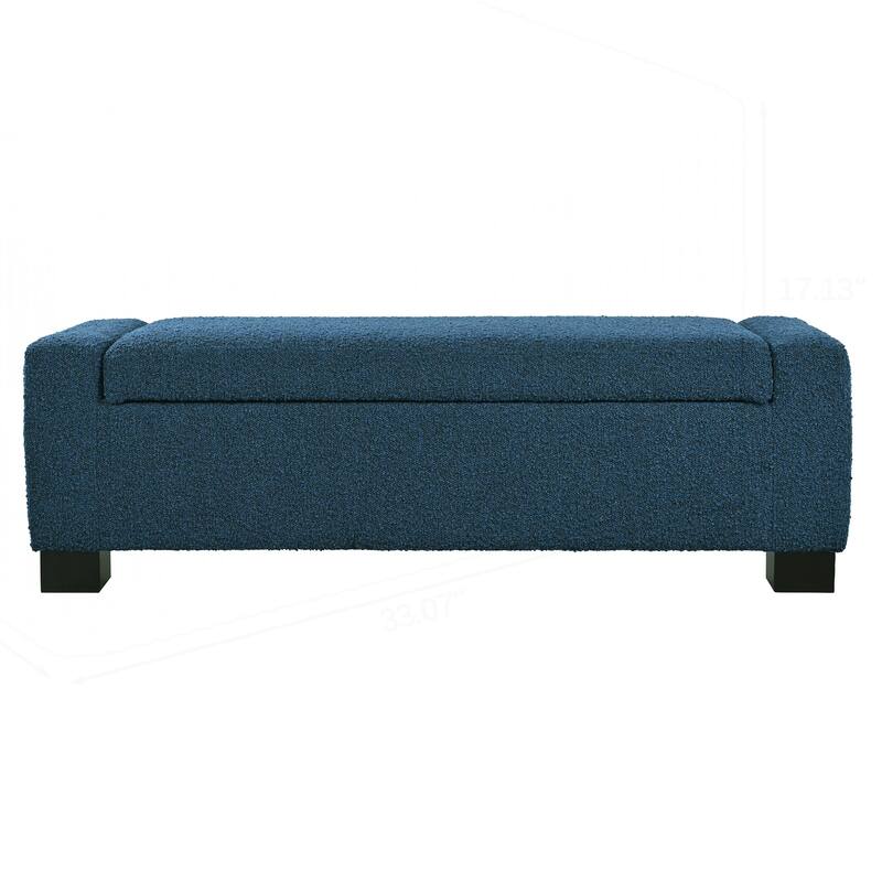 50" Ottoman Bench in Textured Fabric