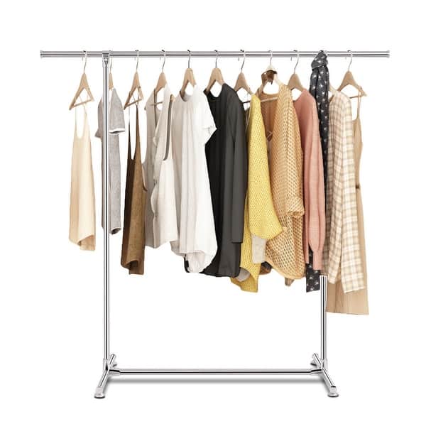 Shop Costway Heavy Duty Stainless Steel Garment Rack Clothes