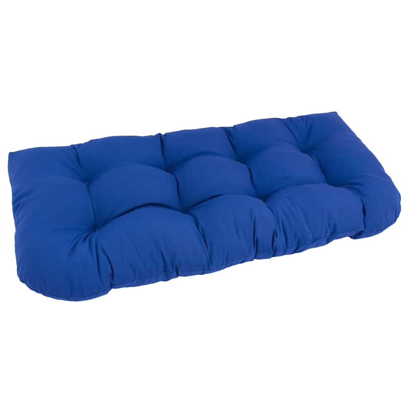 42-inch by 19-inch Twill Rounded Back Bench/Loveseat Cushion - 42 x 19 - Royal Blue