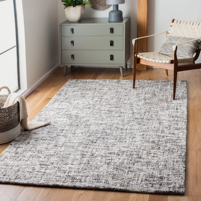 SAFAVIEH Handmade Abstract Gerlien Modern Wool Rug - 8' x 10' - Grey/Beige