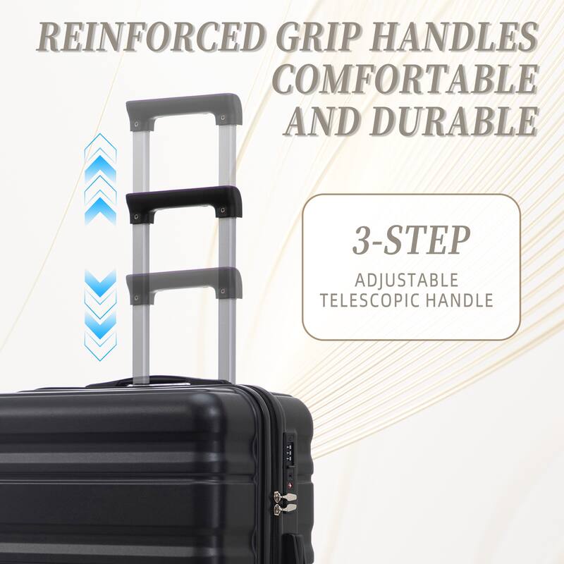 Fashion Luggage Lightweight Luggage, 3-Piece Set with Universal Wheels and Telescopic Handle, for Boarding and Travel