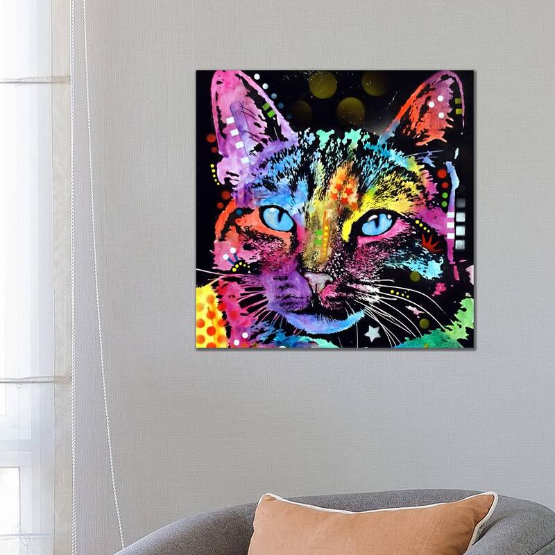 iCanvas "Thoughtful Cat" by Dean Russo Canvas Print - 26x26x1.5