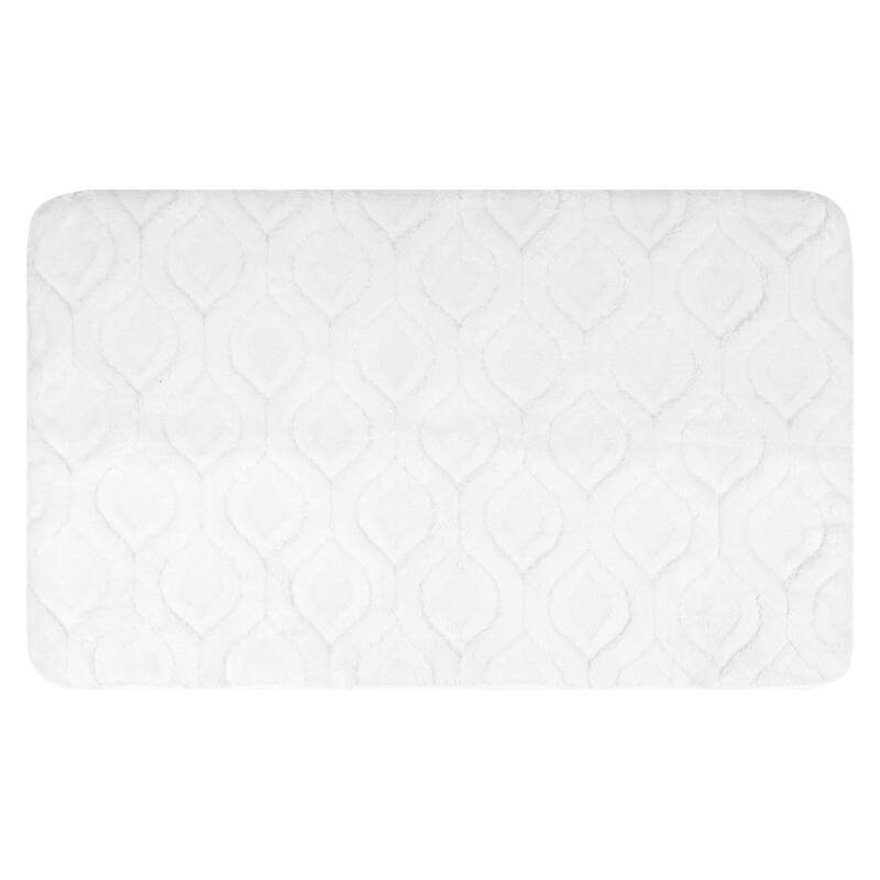 Absorbent Bathroom Rug, Soft Non Slip Mat, Rubber Backing Quick Dry Rugs for Shower Floor, Bath Decor
