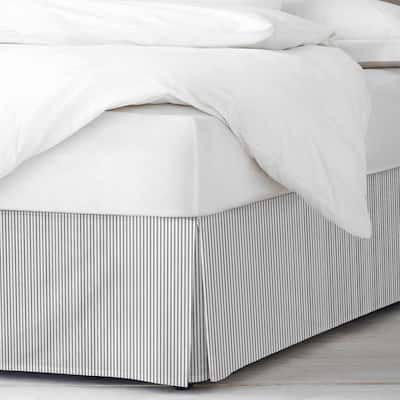 6ix Tailors Jaxon Stripe Ebony Bed Skirt 15"