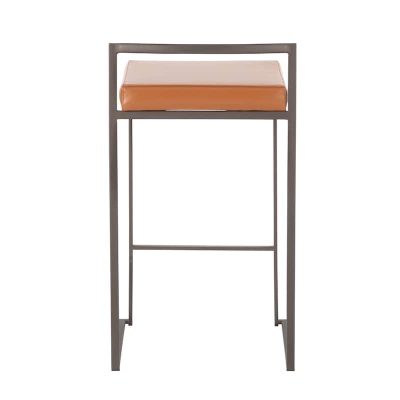 Carbon Loft Forrest Industrial Antique Stackable Counter Stool (Set of 2)