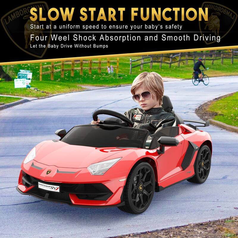 Ride On Car for Kids 12V Lamborghini Licensed Sports Car with Control