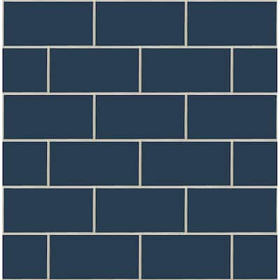 NextWall Retro Subway Tile Peel and Stick Wallpaper