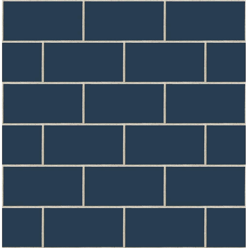 NextWall Retro Subway Tile Peel and Stick Wallpaper