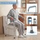 preview thumbnail 7 of 8, Gymax Raised Toilet Seat w/Handles Padded Arms Adjustable Height &