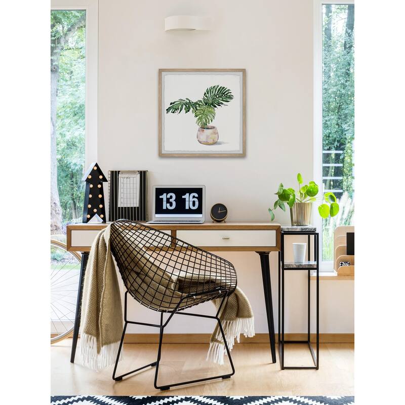 Monstera Deliciosa Wall Art Print - Tropical Leaf Framed Painting - Home Decor Picture