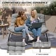 preview thumbnail 21 of 32, All-Weather PE Rattan Double Papasan Chair Loveseat with Soft Cushion for Indoor Outdoor