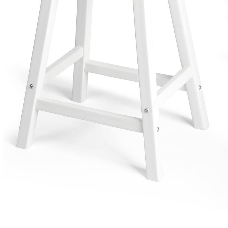 Laguna Hdpe All Weather Outdoor Patio 24" Saddle Seat Counter Stool (Set Of 2)