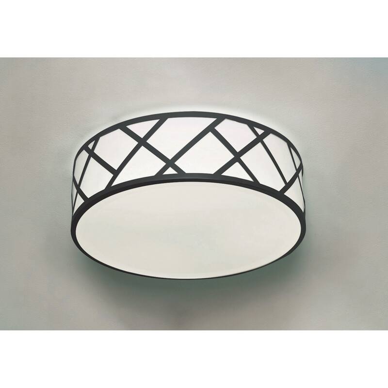 AFX Haven 17" Wide LED Flush Mount Drum Ceiling Fixture - 277