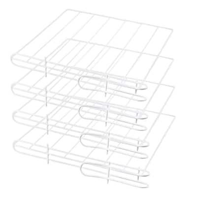 Ybm Home White Closet Steel Shelf Divider and Separator 4 Pack White 2560vc - 4 Pack