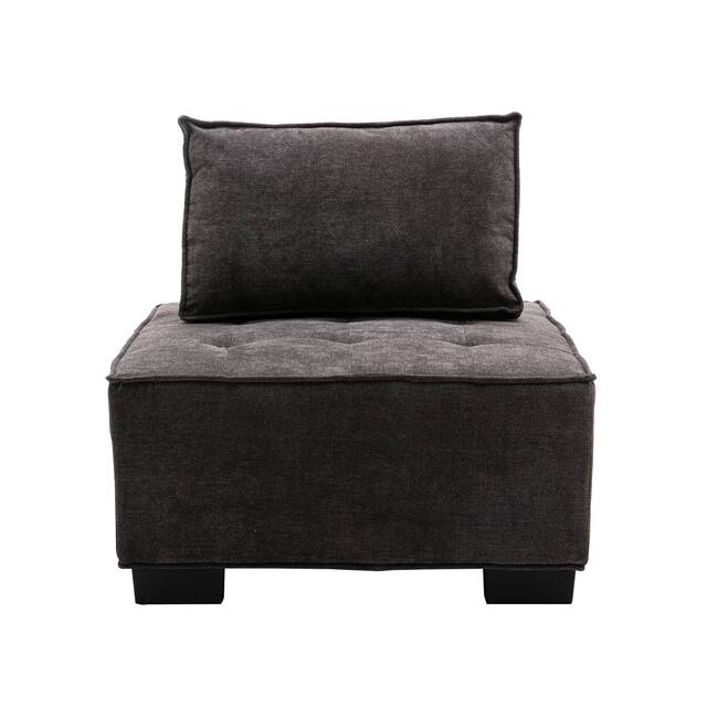 Poly fabric Square Living Room Ottoman Lazy Chair