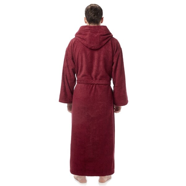 Men's hooded best sale cotton bathrobe