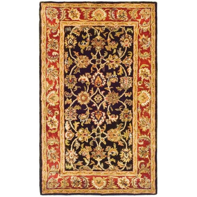 SAFAVIEH Handmade Classic Clotilda Traditional Oriental Wool Rug - 2'3" x 4' - Dark Olive/Red