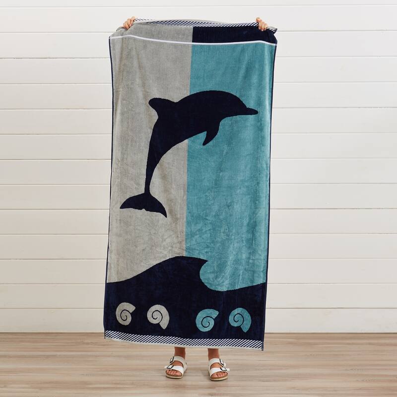Linery & Co. 100% Cotton Jacquard 2 Pack Summer Beach Towels