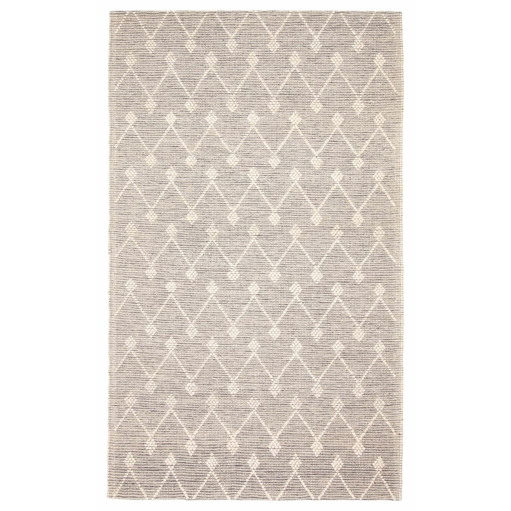 ECARPETGALLERY Braid weave Sienna Grey Wool Rug - 5'0 x 8'5