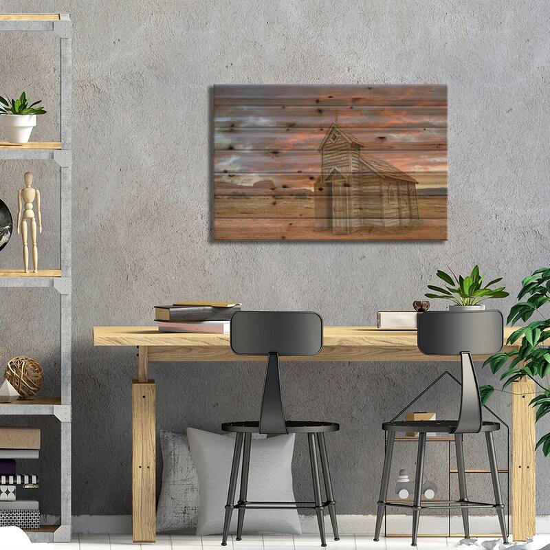 Church, Ghost Ranch, New Mexico Print On Wood by Tim Fitzharris - Multi-Color