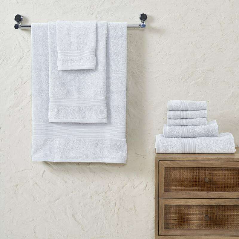 Fabstyles 8 Piece Plush Cotton Towel Set