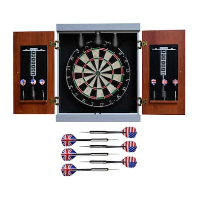 Hathaway Geneva Dartboard and Cabinet Set