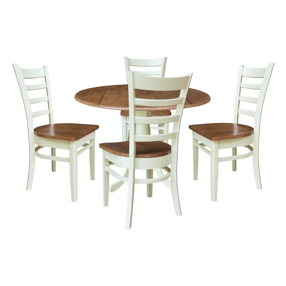 42" Dual Drop Leaf Table with Emily Side Chairs Set