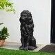 preview thumbnail 29 of 55, Glitzhome MGO Majestic Sitting Guardian Lion Statues Porch Sculpture Outdoor Indoor Set of 2