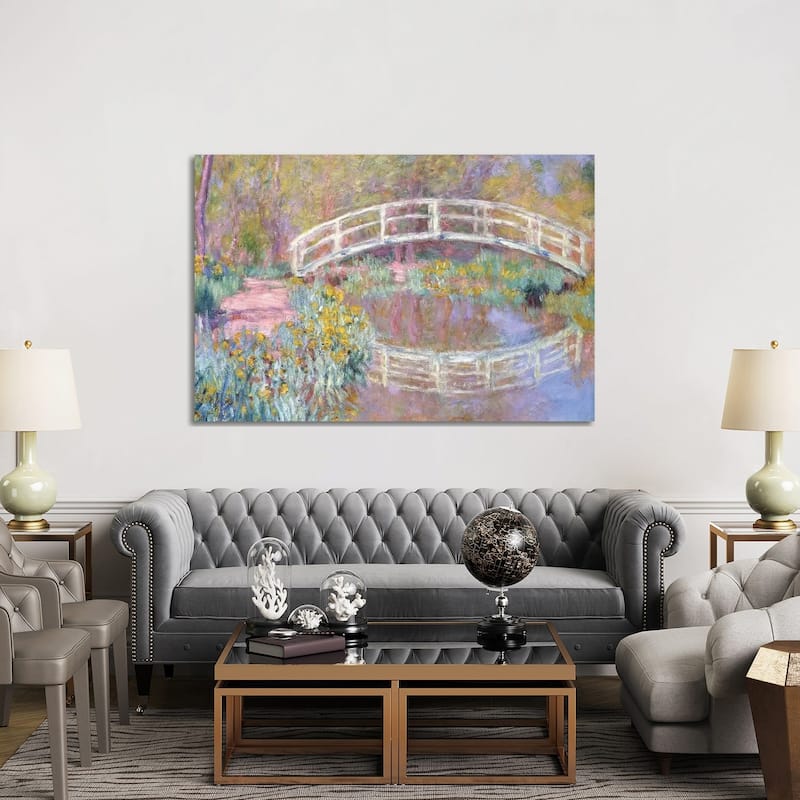iCanvas "Bridge in Monet's Garden, 1895-96 " by Claude Monet Canvas Print