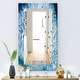 preview thumbnail 2 of 2, Designart 'Geode Interior With Light Blue Crystals' Mid-Century Mirror - Vanity Printed Mirror