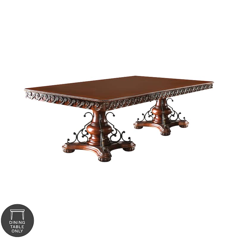 Furniture of America Nald Cherry 120-inch Wood Expandable Dining Table - Brown Cherry
