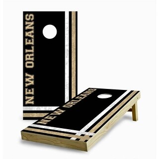 New Orleans Saints Multi Stripe Cornhole Game (Choose Wraps or Boards)
