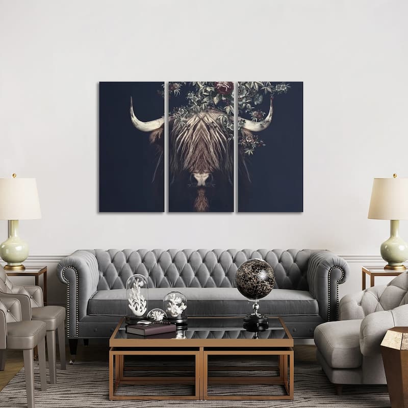 iCanvas "Highlander II" by Wouter Rikken 3-Piece Canvas Wall Art Set - 40x60x1.5