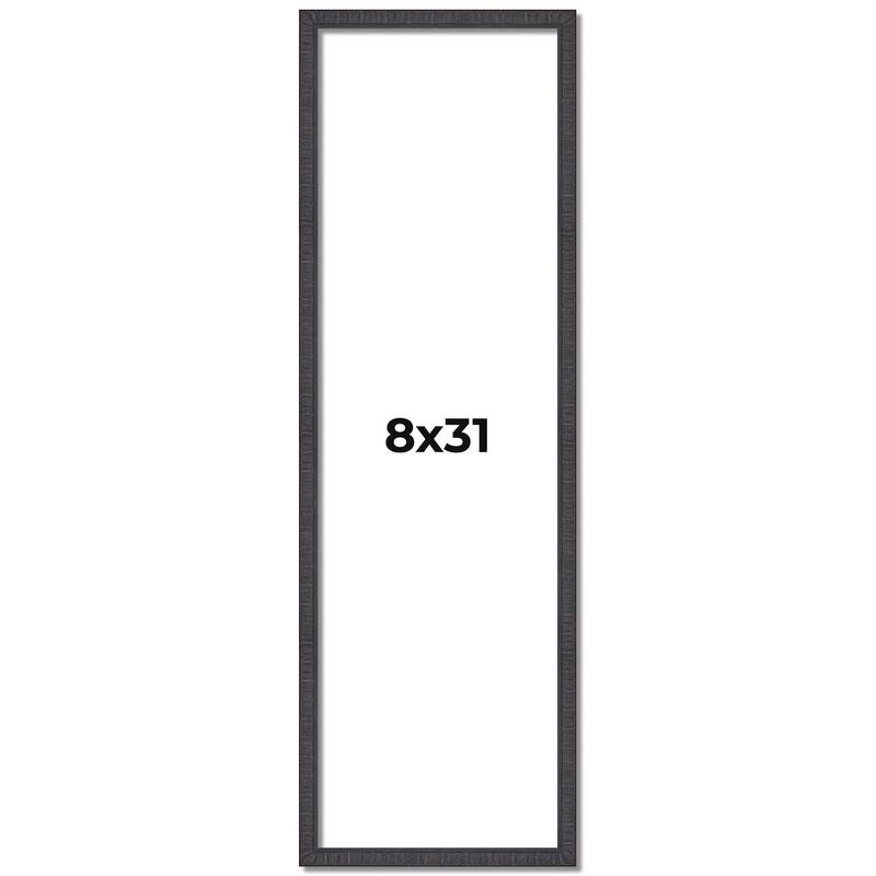 8x31 Frame Brown Solid Wood Picture Frame - Complete Modern Photo