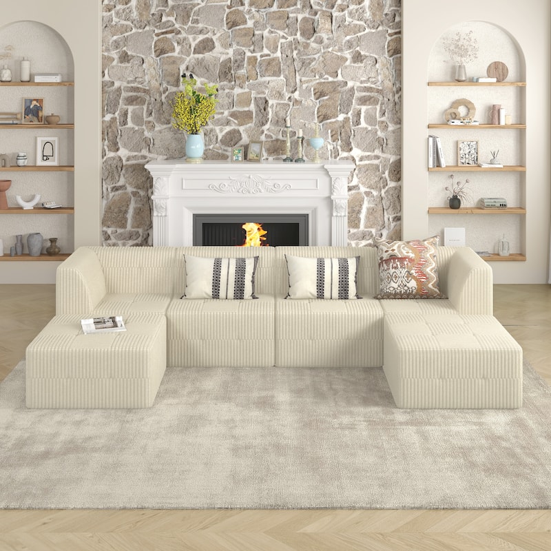 Modern Minimalist Modular Armless Sofa Chair Single Seat Lounge Sleeper Sofa for Living Room Bedroom
