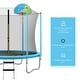 preview thumbnail 5 of 5, Trampoline with Safety Enclosure Net, Basketball Hoop and Ladder Recreational Trampoline